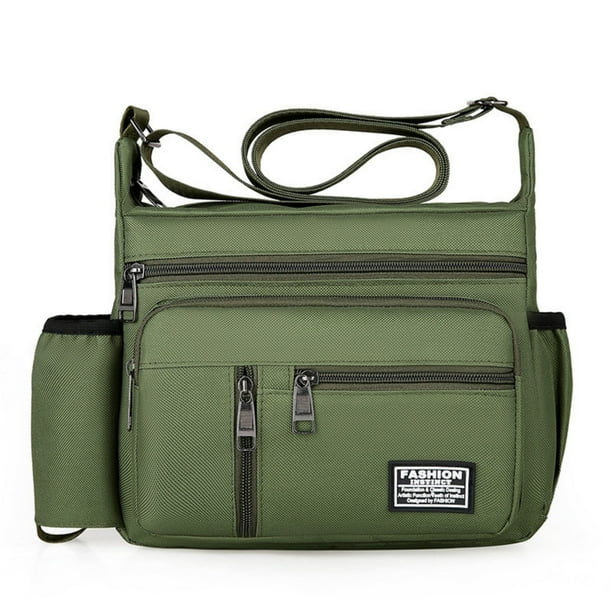 Mochila bandolera informal para exteriores, de gran capacidad, resistente al agua, con correa de hombro ajustable y plegable, de nailon resistente, ideal para viajes y desplazamientos.