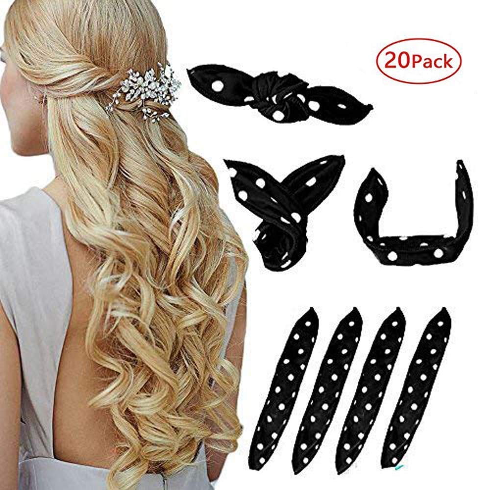 Hair curler rollers, 20 pieces of foam curlers overnight - make hair curlers without heat - for beautiful and natural curls! (Black) | Walmart Canada Hair curler rollers, 20 pieces of foam curlers overnight - make hair curlers without heat - for beautiful and natural curls! (Black) | Walmart Canada