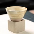 thumbnail image 4 of Langgg Pottery Tea Cup Hand Crafted Kung Fu Tea 100ml for Tea Lover Indoor Outdoor Light Yellow, 4 of 9