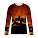 thumbnail image 3 of Blusas y camisas de manga larga y cuello redondo para hombre, estilo casual, con estampado de Halloween, de poliéster., 3 of 3