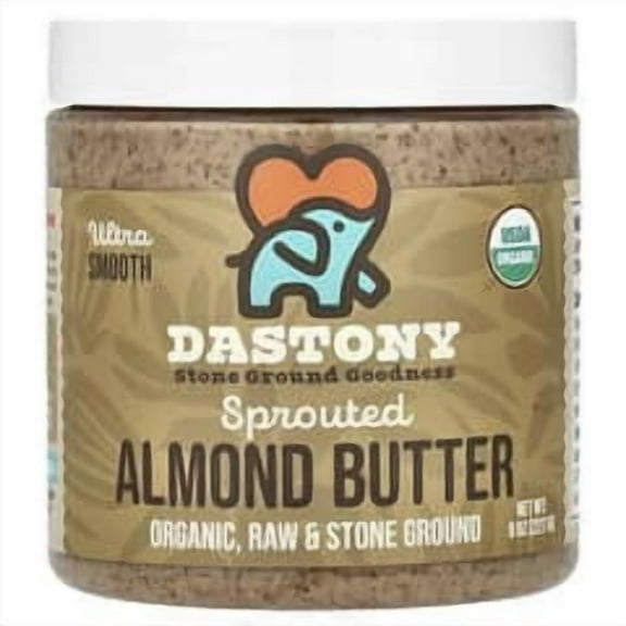 Dastony, Organic Sprouted Almond Butter, Ultra Smooth, 8 oz (227 g)