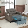 thumbnail image 5 of DURASPACE Futon Chair Bed Convertible Chair 3-in-1 Pull Out Sleeper Chair Beds for Living Room Gray Faux Leather - 1PC, 5 of 5