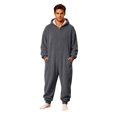 thumbnail image 6 of USNSM Pajamas Women Cozy Fleece Lined Home Jumpsuit, Cute Fall Pajamas, Loose Relaxed Fit, For Fall Winter Matching Loungewear Gray XXL, 6 of 8