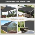 thumbnail image 4 of LOVE STORY Custom Size 3x3 FT Outdoor Sun Shade Cloth Pergola Shade Cover with Grommets 95% UV Protection for Patio, Dark Grey (Customized), 4 of 7