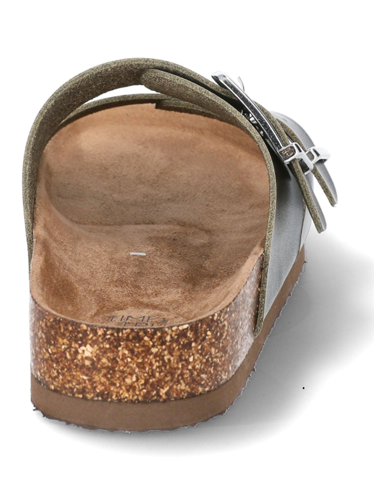 Time and Tru Women's Footbed Slide Sandals, Wide Width Available