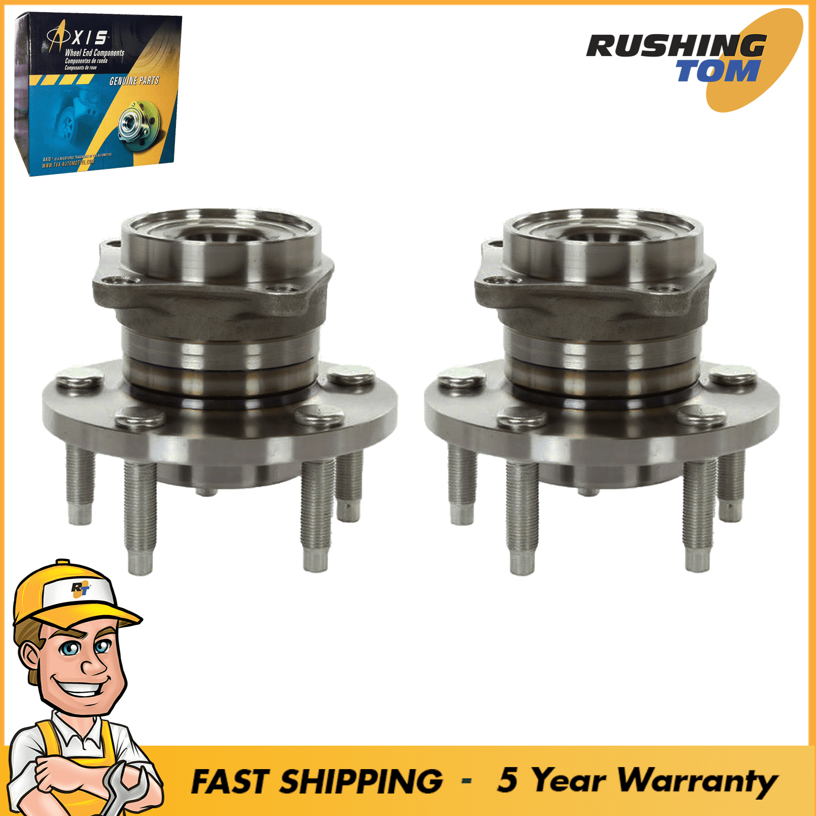 2 Rear Wheel Hub Bearing Assembly Fits 0710 Ford Edge Lincoln MKX 5 Lug 512335