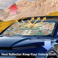 thumbnail image 6 of Xixirimido Boho Mandala Dragonfly Print Car Windshield Sun Shade Foldable Sunshade Front Window Cover Sun Visor for Trucks SUVs Sedan Universal Car Interior Accessories, 6 of 8