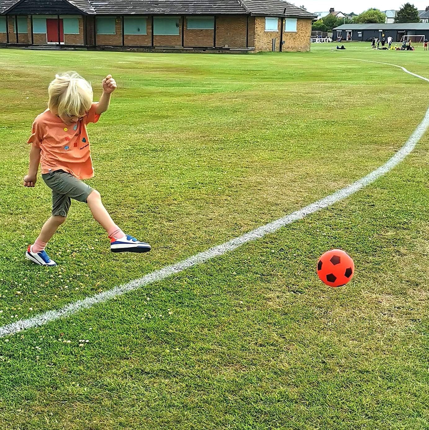 Fun Sport 18cm Football Indoor/Outdoor RED Soft Sponge Foam Soccer Ball