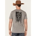 thumbnail image 4 of Howitzer Men's American Patriot Flag And Skull Graphic T-Shirt Charcoal Medium  US, 4 of 4