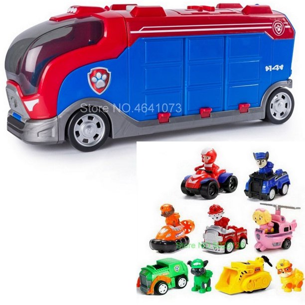 Pawed Mission Cruiser Truck Rescue Vehicle Patroller Bus Car Patrolling Track Set Toy qym unisex