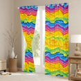 thumbnail image 3 of Feelyou Rainbow Stripe Waves Blackout Curtains Set of 2 (52x84 Each), Colorful Lines Abstract Window Curtains, Teens Kids Boys Girls Curtains and Drapes, Curtains and Drapes Room Decor, 3 of 6
