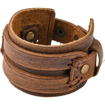 1Pcs Leather Wrap Snap Bracelets Saddle Brown Bracelets Ornament Jewelry Making Bracelets