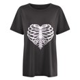 thumbnail image 4 of Camiseta de manga corta suelta con estampado de manga caída de Halloween para hombres y mujeres Pompotops hfajkhk140209, 4 of 9