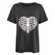 thumbnail image 4 of Camiseta de manga corta suelta con estampado de manga caída de Halloween para hombres y mujeres Pompotops hfajkhk140208, 4 of 9