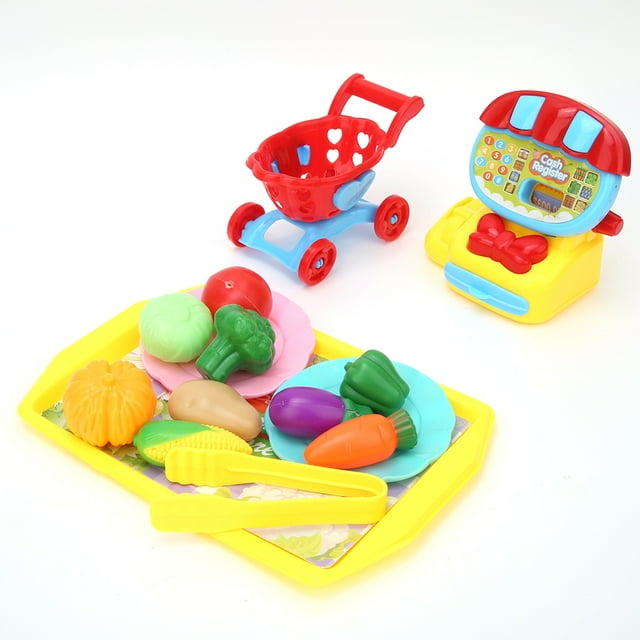 Caja registradora de juguete BuyWeek para niños simulación juguetes para la casa de juegos
