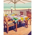 thumbnail image 2 of nqOlkjepod Contemporary Color Block Outdoor Tablecloth with Umbrella Hole & Zipper, Striped Abstract Art Rectangle Table Cover 60x102 Inch, Dining Waterproof Table Cloth Protector for Patio/Party, 2 of 7