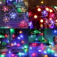 thumbnail image 5 of Christmas Lights Garland Festoon Fairy String Lights Chain 5M/10M 220V Snowflake Outdoor For Home Wedding Party New Year's Decor, 5 of 5