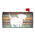 thumbnail image 2 of PHELIKA Vintage Old Wooden Texture Cute Dachshund Sausage Dog Magnetic Mailbox Covers Standard Size 25.5"H x 21"W, 2 of 8
