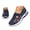 Blue, variant on Modisza Breathable Walking Shoes for Elderly Women Memory Foam Outdoor Workout Sneakers Summer Slip on Running Shoe Black Size 6
