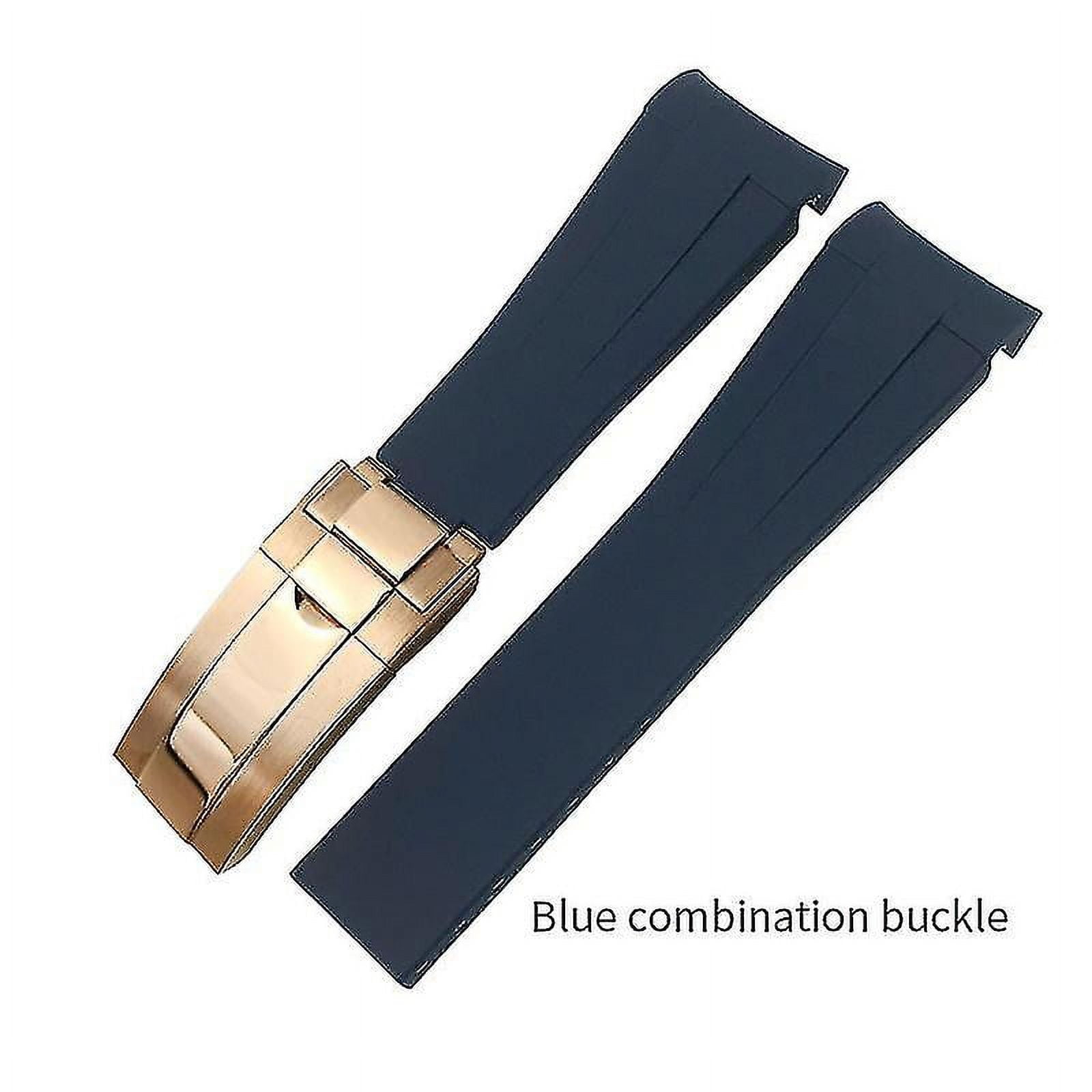 20mm 21mm 22mm 19mm Rubber Watchband Fit For Rolex Submariner Daytona Gmt Yacht master Silicone Strap Black Watch Band Bracelets black Rose Gold high Walmart