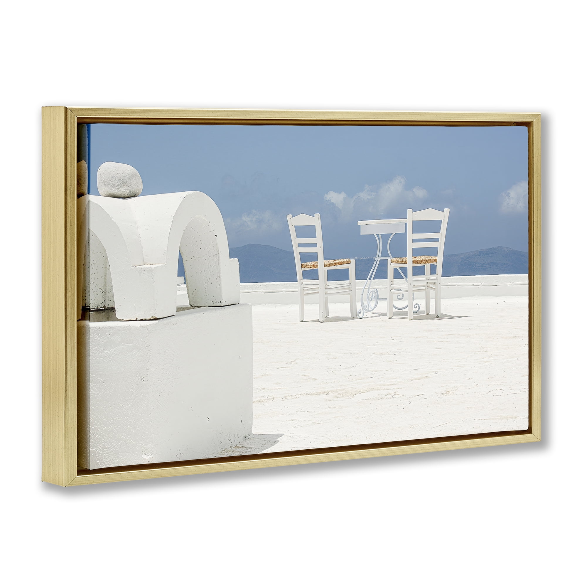 Stupell Industries Overlooking Sky Scenery Landscape & Nature Photography Gold Floater Framed Canvas Art Print Wall Art, 31 x 21