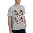thumbnail image 2 of Bingfone Retro Red Black Roses Men'S Loose Fit Short-Sleeve Pocket T-Shirt, 2 of 7