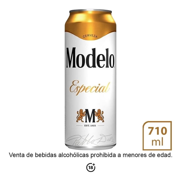 Cerveza Modelo Especial American Pilsner oscura 710 ml