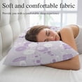 thumbnail image 5 of Purple White Floral Throw Pillow Covers, Spring Botanical Leaves Farmhouse Soft Breathable Pillow Cases with Invisible Zipper for Sleeping, Toddler Pillowcases for Couch Bed Sofa Chair 12x20 Inches, 5 of 9