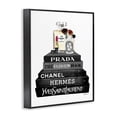 thumbnail image 2 of Stupell Industries Art Deco Fashion Designer Makeup Bookstack Black And White Watercolor Black Framed Giclee Art, 11 x 14, by Amanda Greenwood, 2 of 7