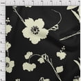 thumbnail image 4 of oneOone Rayon Black Fabric Floral Sunflower Silhouette Fabric For Sewing Printed Craft Fabric By The Yard 56 Inch Wide, 4 of 5