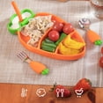 thumbnail image 2 of Toddler Plates with Suction, Silicone Suction Plates for Baby, Cute Carrot Divided Plates and Utensils Set, Non Slip, BPA Free, Feeding Set for 1-5 years old, 2 of 7
