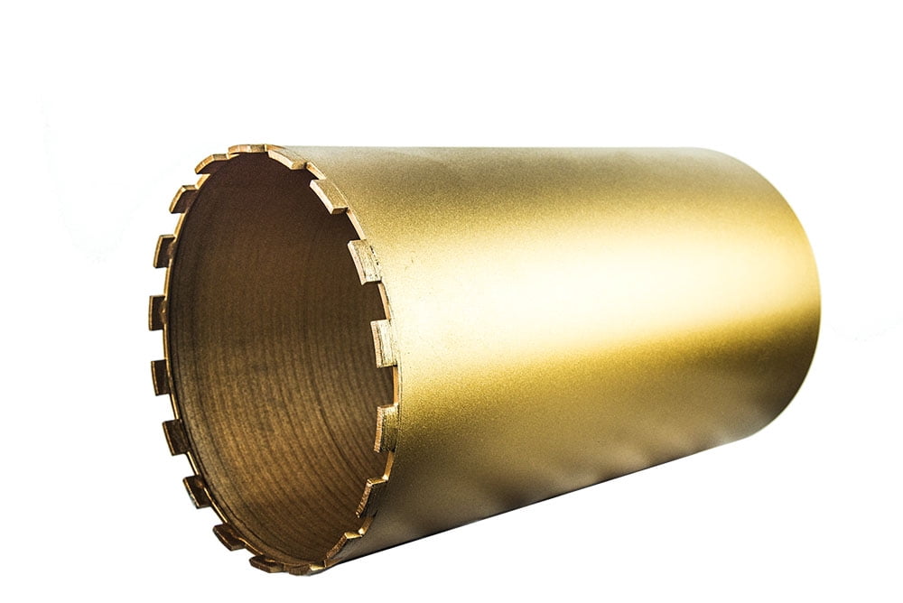 Jeremywell 10" (254mm)Diamond Wet Drill Core Bit for Concrete, Granite, Brick Block, #30/40 Diamond Grits, 1-1/4"-7 Threaded, Height 17"