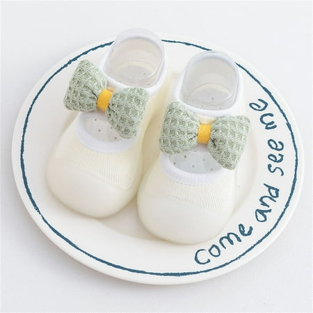 

Toddler Kids Infant Newborn Baby Boys Girls Shoes First Walkers Cute Bowknot Soft Antislip Wearproof Socks Shoes Crib Shoes Prewalker Sneaker