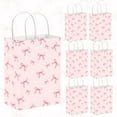 thumbnail image 3 of Coquette Pink Bow Paper Gift Bags 12 Pcs Women Birthday Party Favor Bags with Handles Bow Themed Goodie Knot Treat Candy Bags, 3 of 4