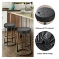 thumbnail image 3 of Stool Covers Round Set of 2, Waterproof PU Bar Stool Seat Covers 12-15 Inch with Elastic Bands,Bar Stool Chair Covers Washable Stool Cushion Slipcover, 3 of 8