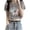 Gray 01, variant on DeHolifer T-Shirts for Women Crewneck Star Printed Casual Summer Lightweight Short Sleeve Tee Tops White 2XL