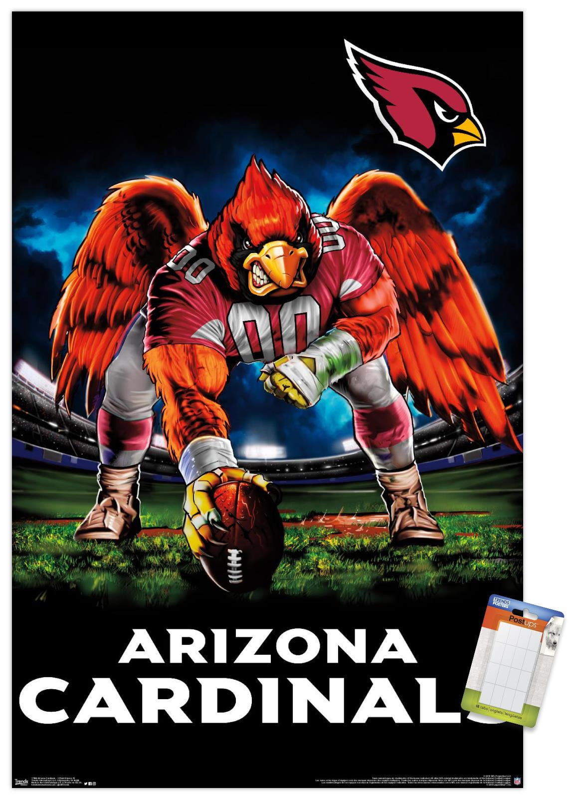 NFL Arizona Cardinals 3 Point Stance Premium Poster and Poster Mount