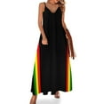 thumbnail image 1 of Vestido sin mangas con estampado de colores rasta y rayas rasta Vestidos de baile Ropa de verano para mujer 2024 Conjuntos elegantes para mujer, 1 of 7