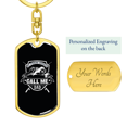 thumbnail image 3 of My Fishing Buddies Fishing Stainless Steel or 18k Gold Premium Swivel Dog Tag Keychain, 3 of 10