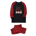 thumbnail image 3 of Odeerbi Christmas Pajamas for Family Plaid Holiday Long Sleeve Family Christmas Pajamas Matching Sets Mom Fashion Plaid Print Blouse Tops Pants Sleepwear Xmas Family Matching PJs Set Red, 3 of 6