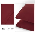 thumbnail image 4 of Unique Bargains 4-Pack Solid Microfiber Pillowcases Burgundy Travel(14"x20"), 4 of 8