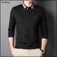 thumbnail image 2 of TaobooTop Calidad Nueva Marca de Moda Camisa Polo Lisa Para Hombre Algodón Casual Manga Larga Tops de Color Sólido Ropa de Hombre de Estilo Inglés, 2 of 4