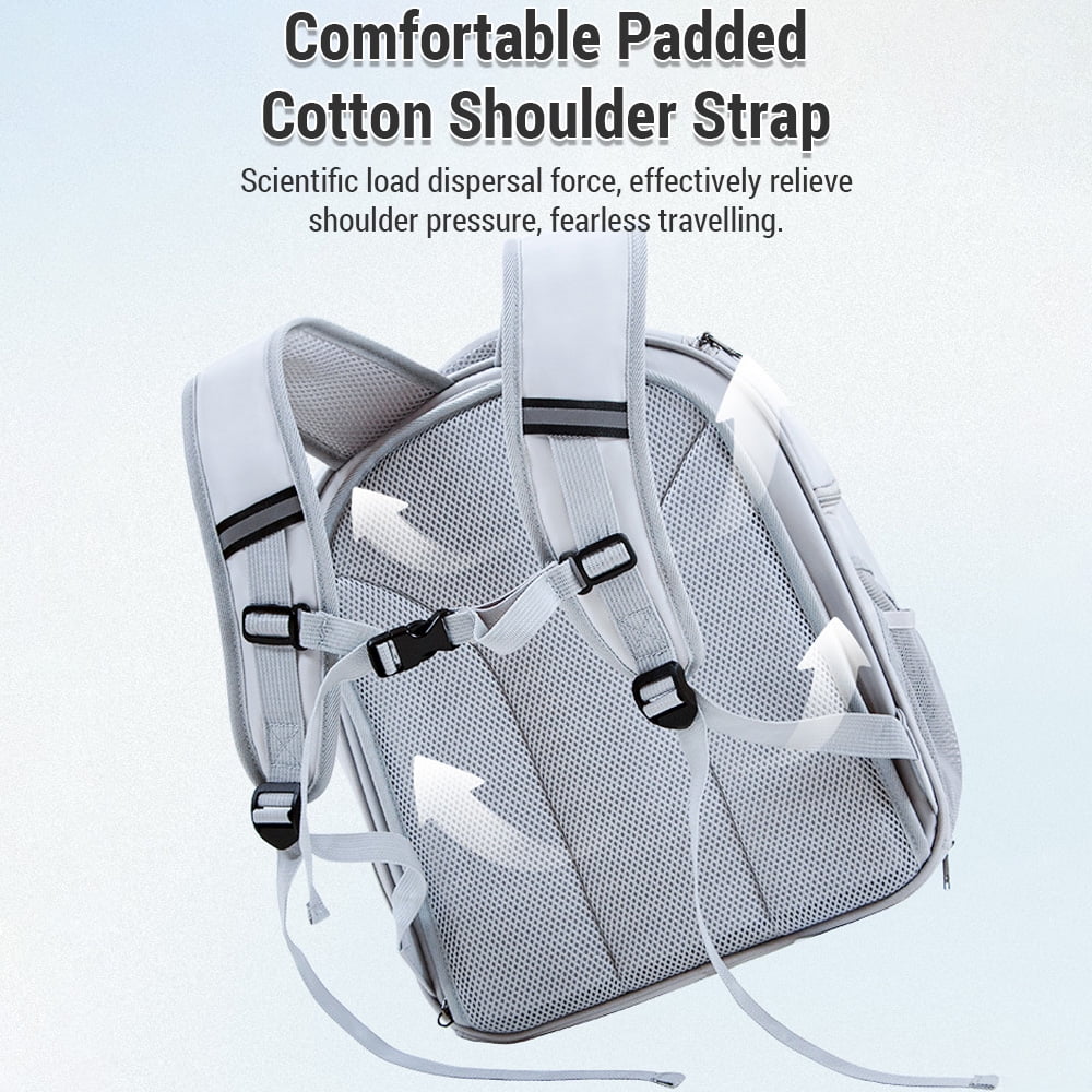 Dcenta Cat Backpack Carrier, Expandable Pet Carrier Backpack with Breathable Mesh for Kitten and Small Dog up to 13 Pounds, Airline Approved Travel Carrier
