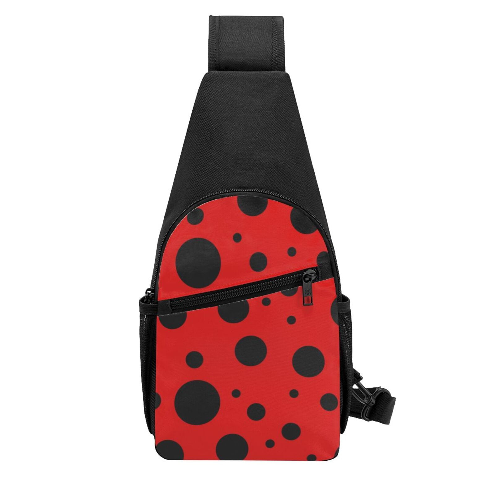 Xecao's Ladybug Pattern Print Sling Bag: A Versatile Chest, Shoulder, and Crossbody Backpack for Casual Days Out, Perfect for Both Men and Women
