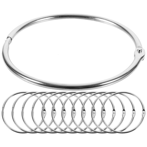 OGITUDE 12Pcs Metal Binder Rings Multi-function Key Rings Round Ablum Rings Metal Loose Leaf Rings Buckles
