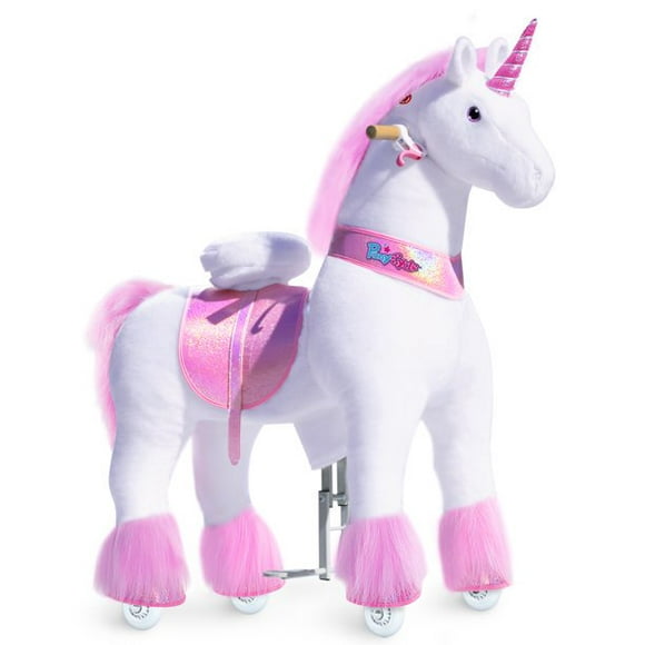PonyCycle Ride On Unicorn Horse Toy Pink for Age 7-12
