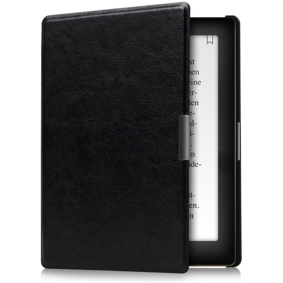 kwmobile Case Compatible with Kobo Aura Edition 1 - Book Style PU Leather e-Reader Cover Folio Case - Black