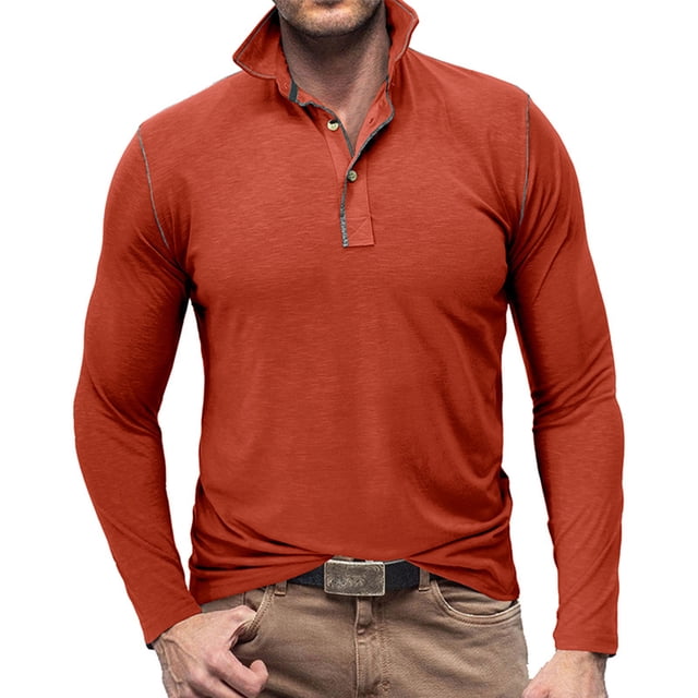 Blusas y camisas de manga larga con cuello redondo para hombre, blusa básica de color puro con músculos musculosos de manga larga, blusas y camisas de manga larga con cuello redondo para hombre, blusa