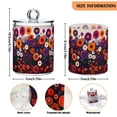 thumbnail image 5 of Yayeee 4 Pack Qtip Holder Bathroom Cotton Swab Canister with Lid Clear Dispenser Set, Purple Flowers, 5 of 6