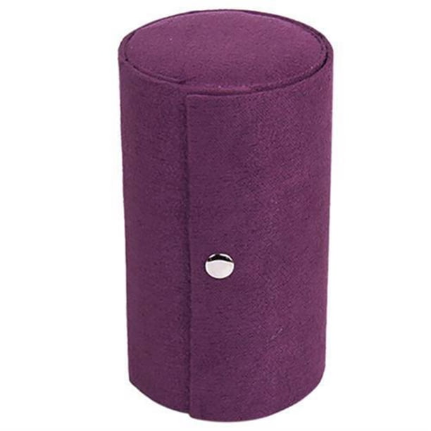 Retro Cylinder Shaped Jewelry Box 3Layer Rollup Snap Jewelry Storage